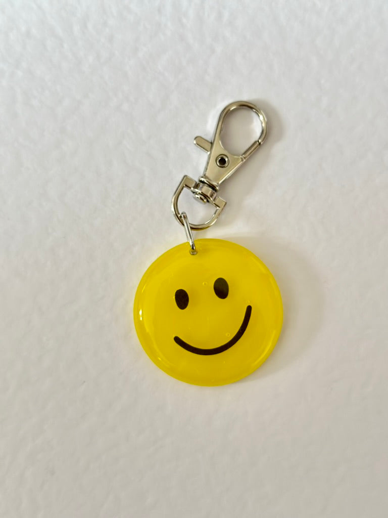 Fused Glass Smile Keyring