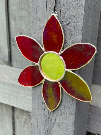 Stained Glass flower suncatcher