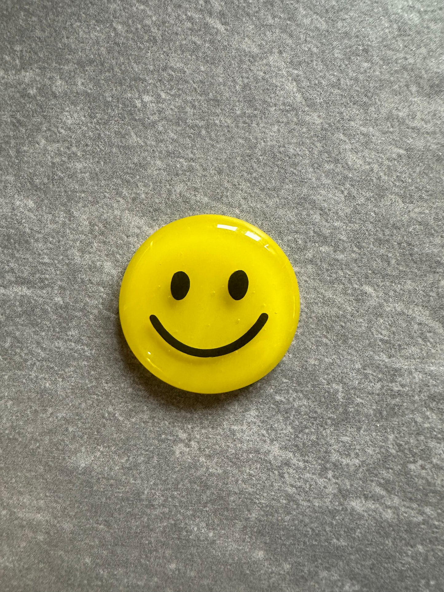 Fused glass Pocket Box Token Here's a smile