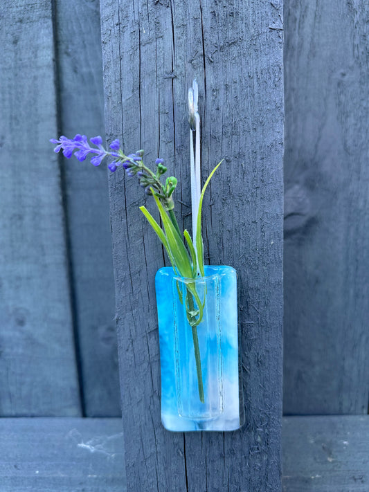 Hanging Pocket Bud Vase Sky Blue