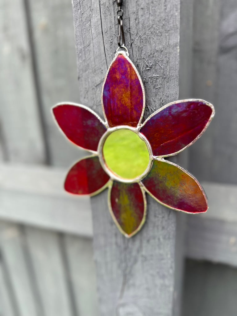 Stained Glass flower suncatcher