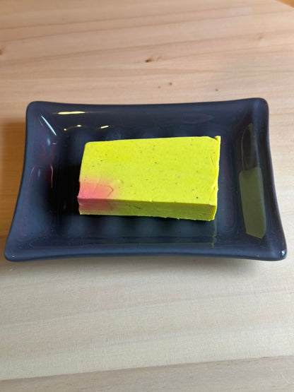 Fused Glass Grey Soap Dish