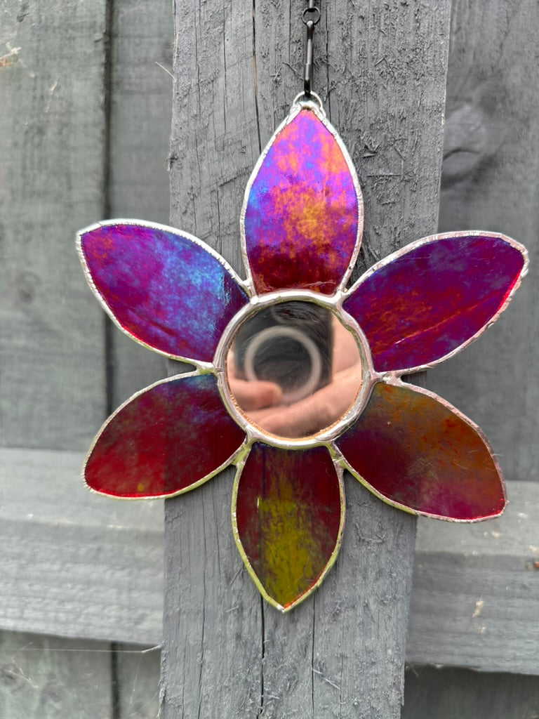 Stained Glass flower suncatcher