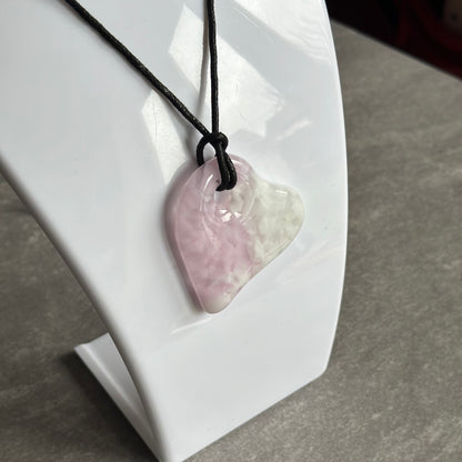 Pink & White heart pendant