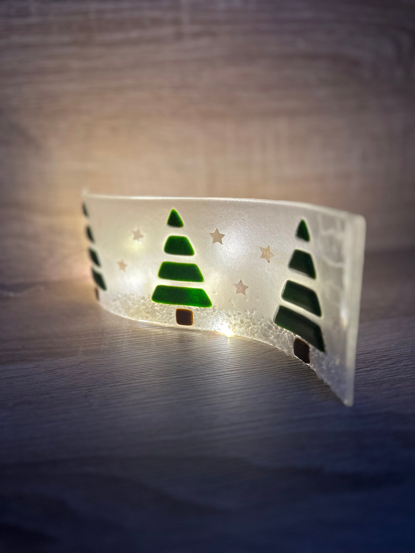 Fused Glass Christmas Tree Wave