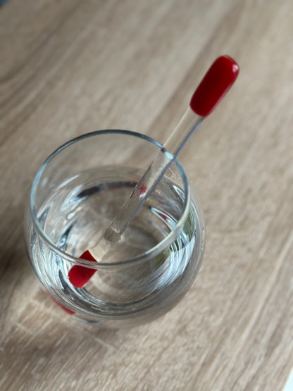 Fused Glass Drink Stirrers gift set, Red, Blue, Yellow & Green