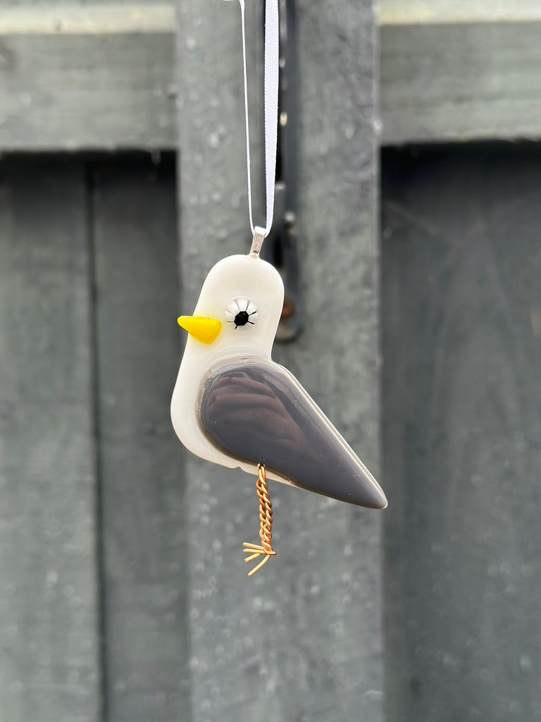 Fused glass Seagull (small)