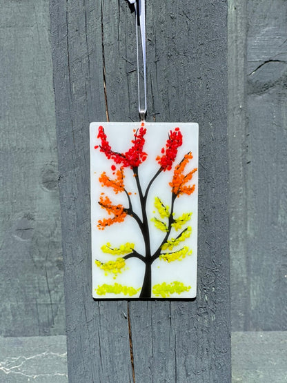 Hanging tree effect decoration, warm colours