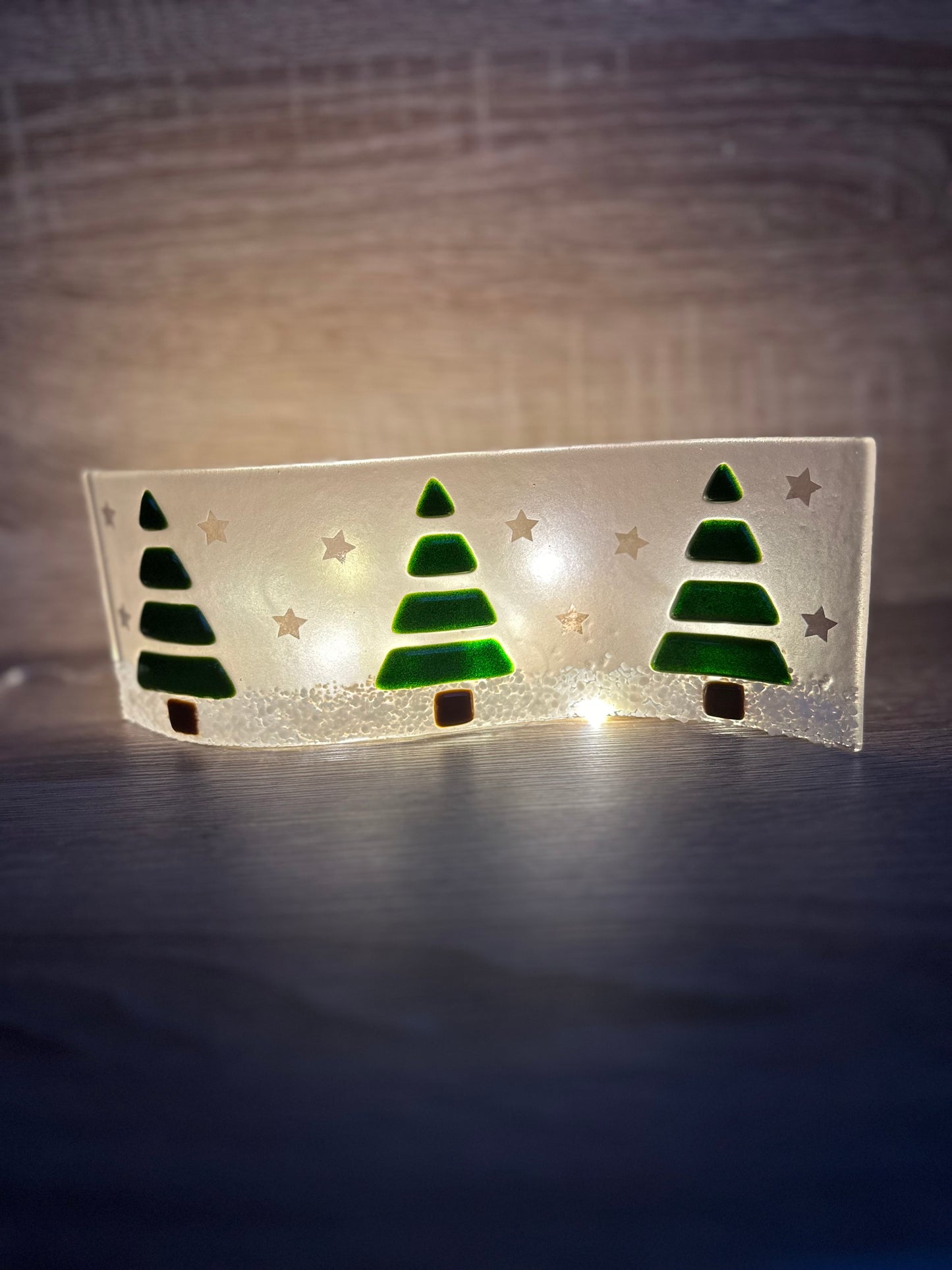 Fused Glass Christmas Tree Wave