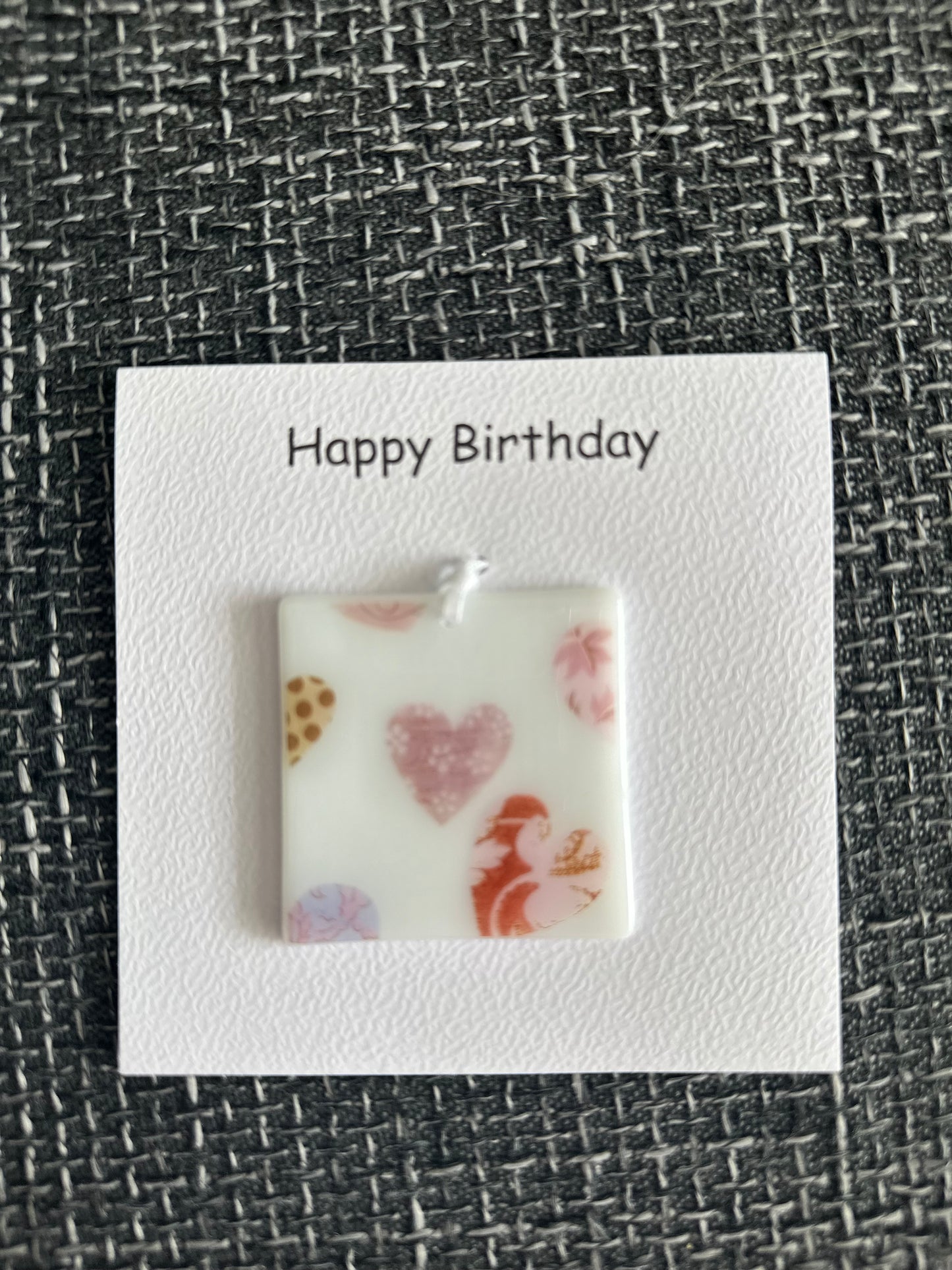 Card with a Flamingo Hanging Decoration Gift