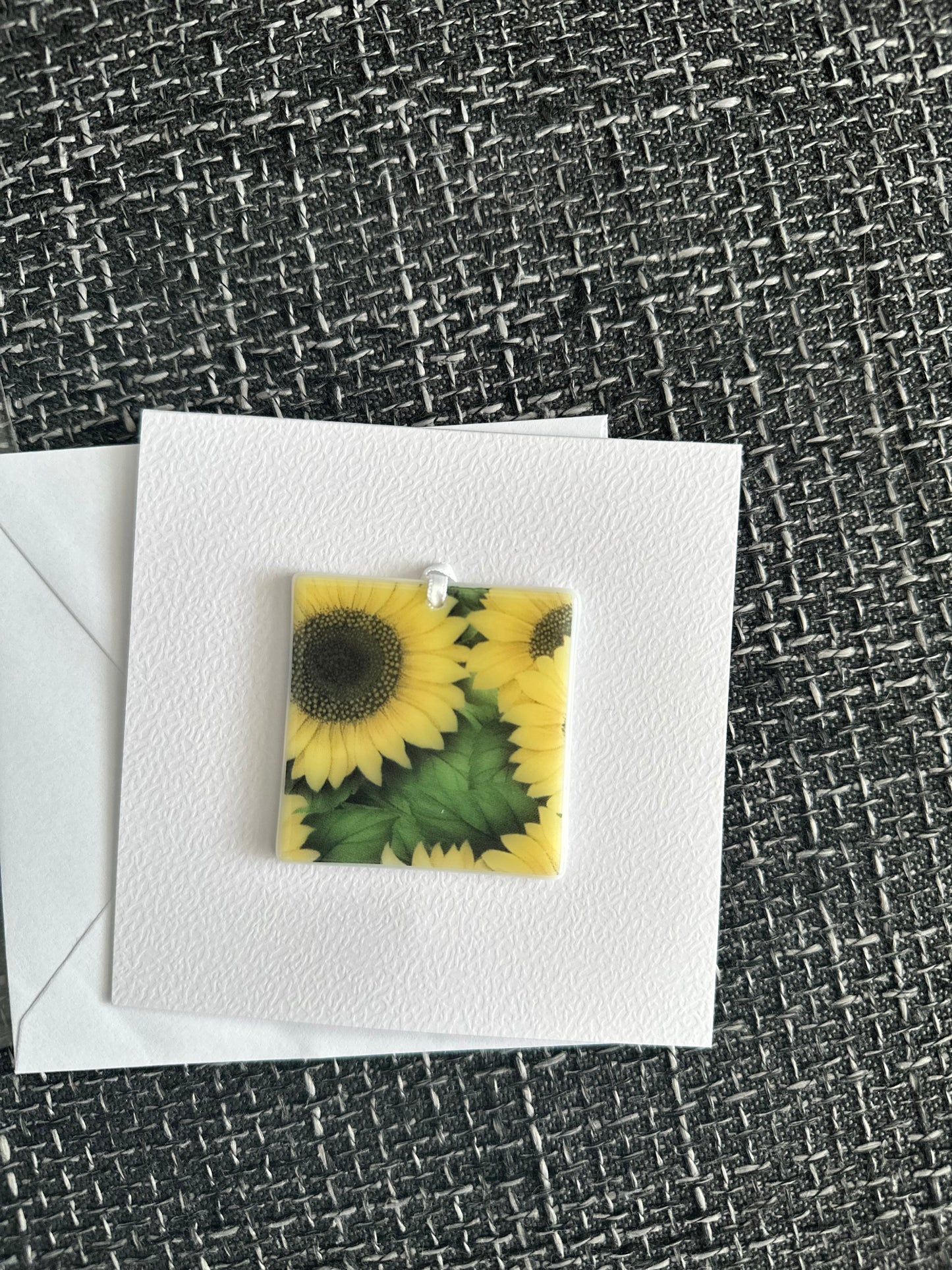 Card with a Sunflower Hanging Decoration Gift