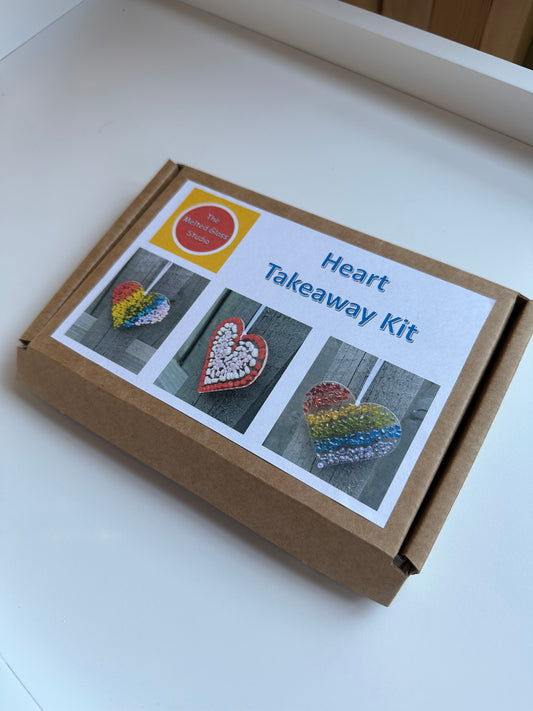 Fused Glass Heart Takeaway Kit  Make your own