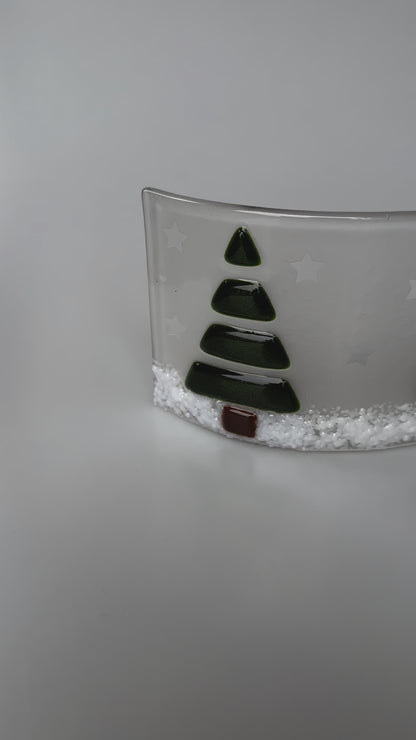 Fused Glass Christmas Tree Wave