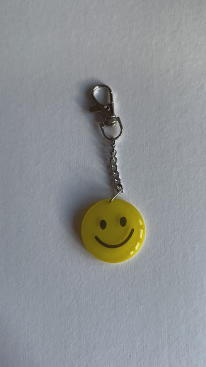 Fused Glass Smile Keyring