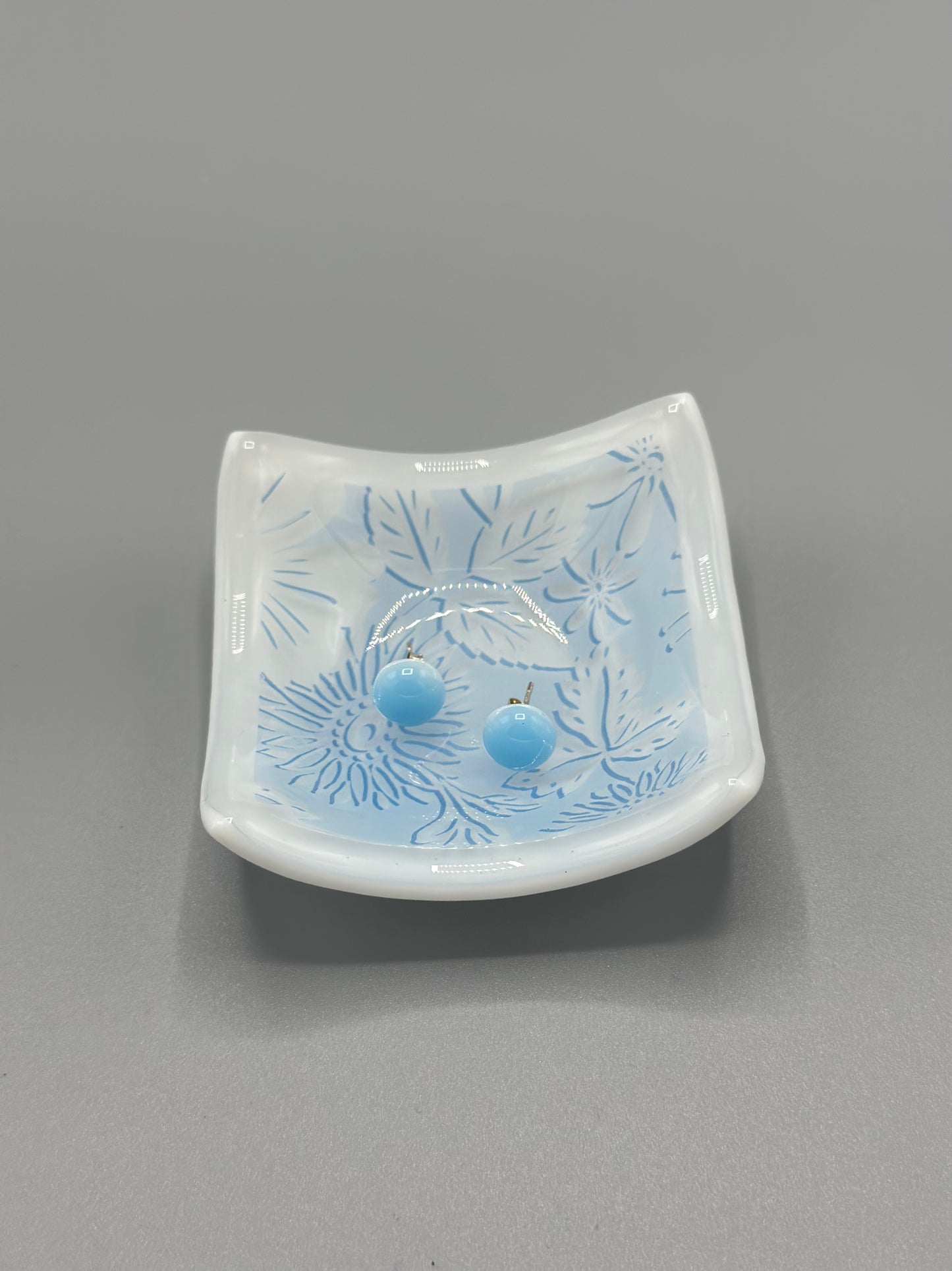 Blue leaf Trinket Dish