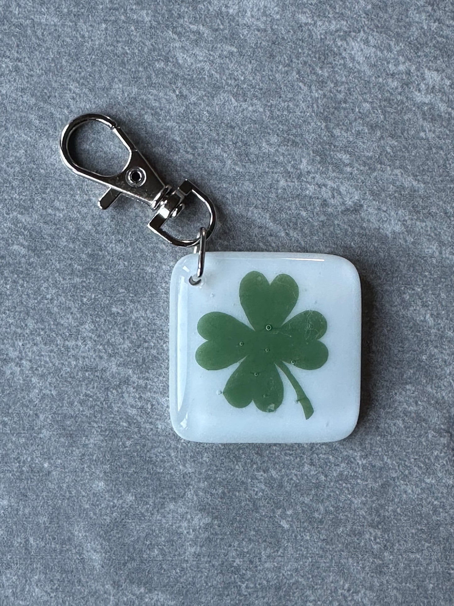 Fused Glass Good Luck Keyring