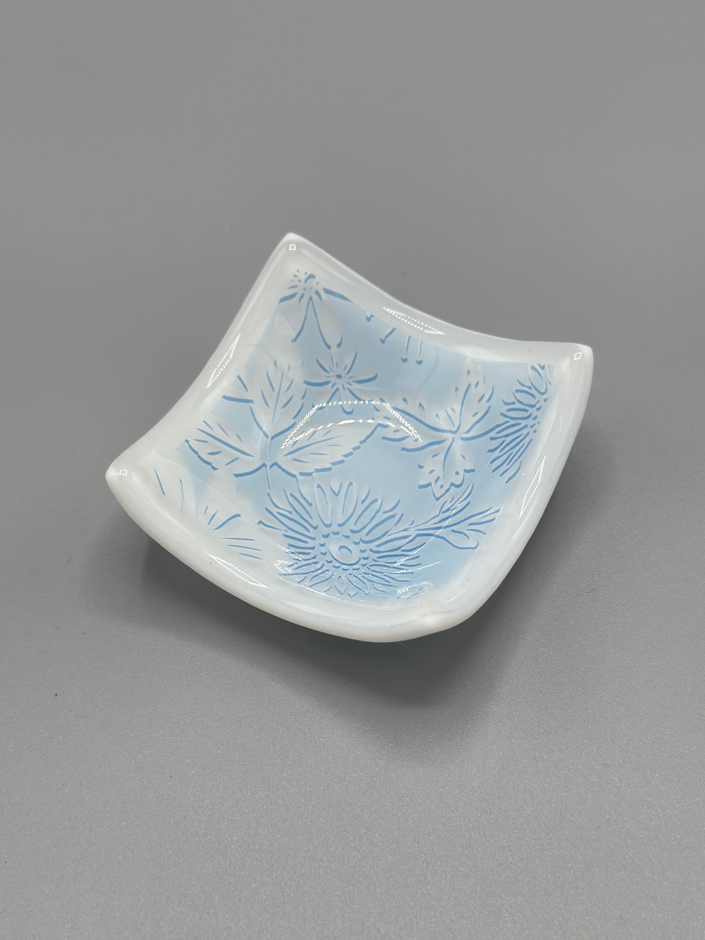 Blue leaf Trinket Dish